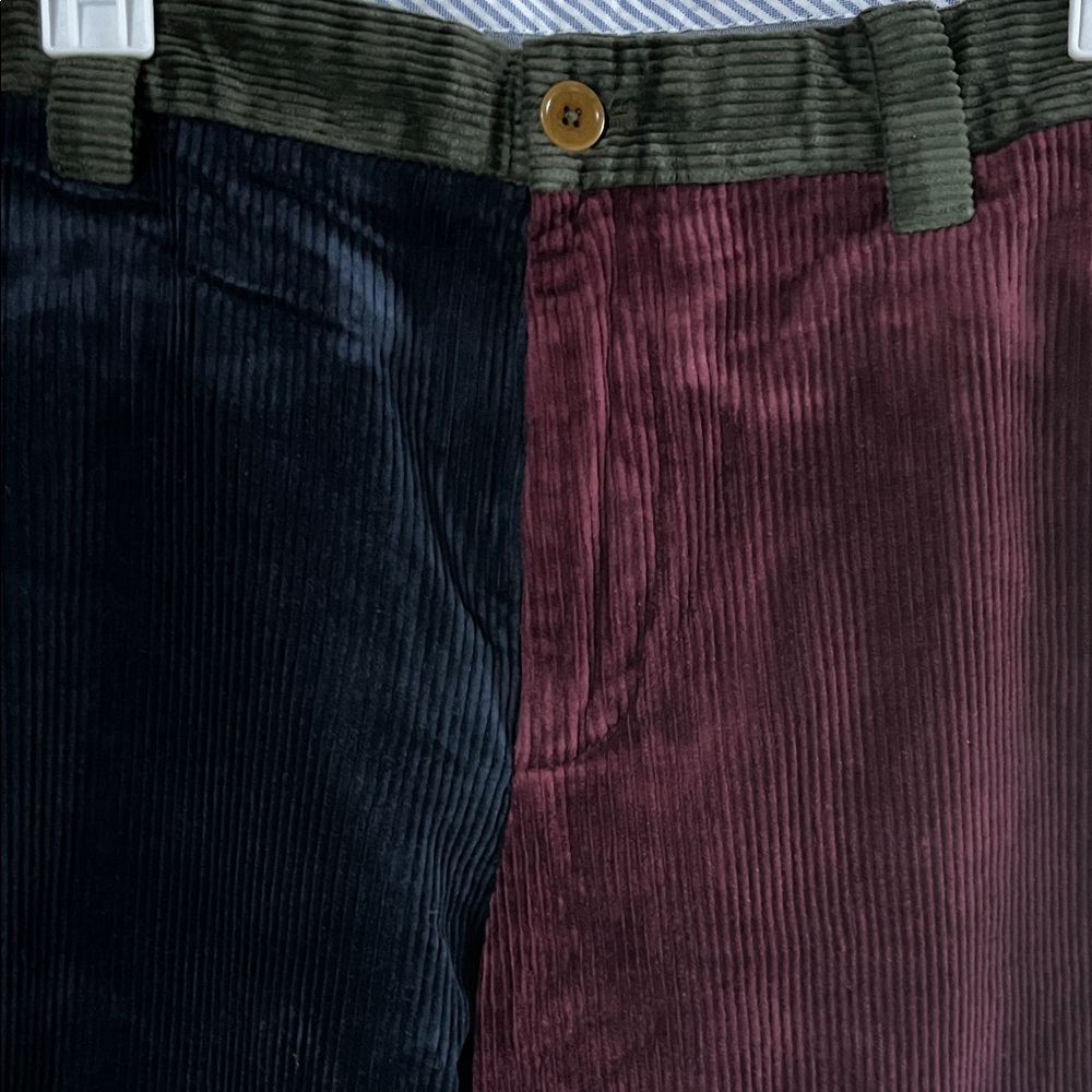 Brooks Brothers Color Block Pants. Navy, Green, Burgundy and Yellow - Picture 7 of 9